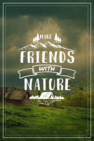 Plantilla de diseño de Nature Quote Scenic Mountain View Tumblr 