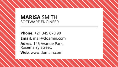 Professional Software Engineer Services Offer Business Card US Design Template