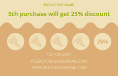 Loyalty Card for Pizza with Sausage and Basil