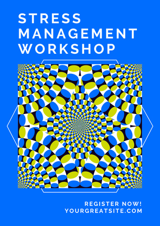 Stress Management Workshop Announcement Poster Modelo de Design