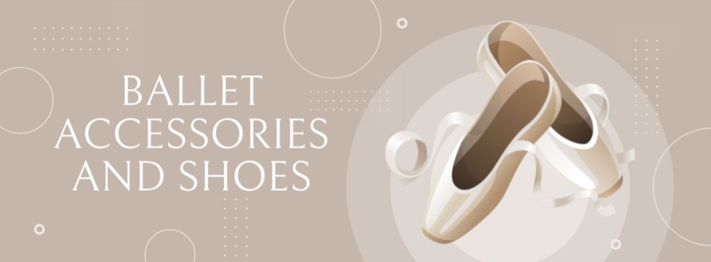 Sale of Ballet Accessories and Shoes Facebook cover Modelo de Design