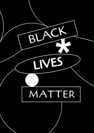 Designvorlage Protest Against Racism on Black für Poster