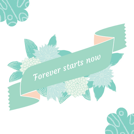 Inspirational Forever Starts Now Quote Instagram Design Template