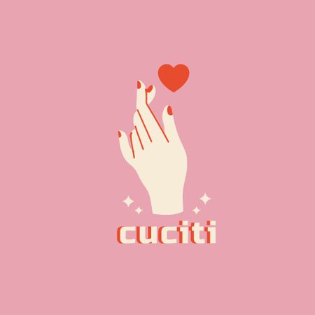 Ontwerpsjabloon van Logo van Manicure Offer with Tender Girl's Hand