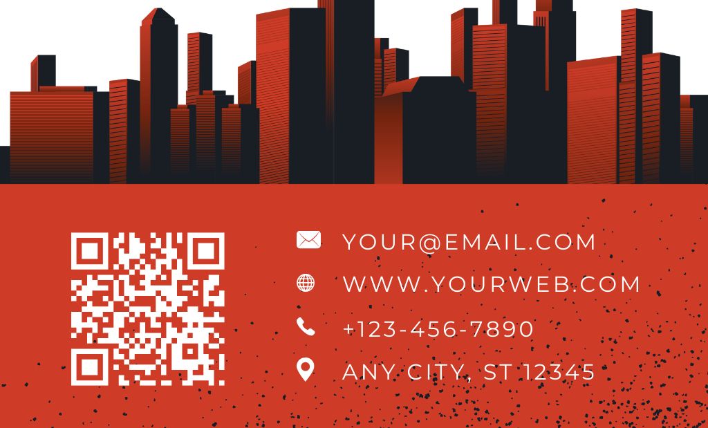 Urban Building and Restoration Services Business Card 91x55mm – шаблон для дизайну