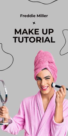 Makeup Tutorial Ad Graphic Design Template