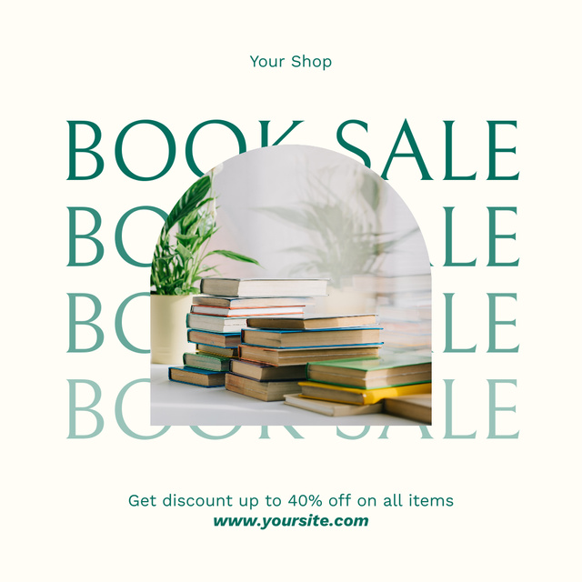 Incredible Book Discount Announcement Instagram Modelo de Design
