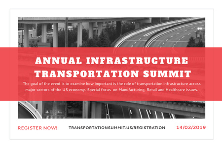 Annual infrastructure transportation summit Gift Certificate Πρότυπο σχεδίασης