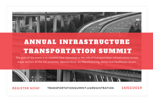 Annual infrastructure transportation summit Gift Certificate Design Template