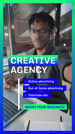 Innovative Creative Agency Offers Set Of Services TikTok Video – шаблон для дизайна