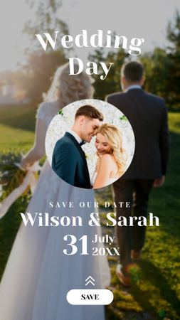 Wedding Day Invitation  Instagram Video Story Design Template