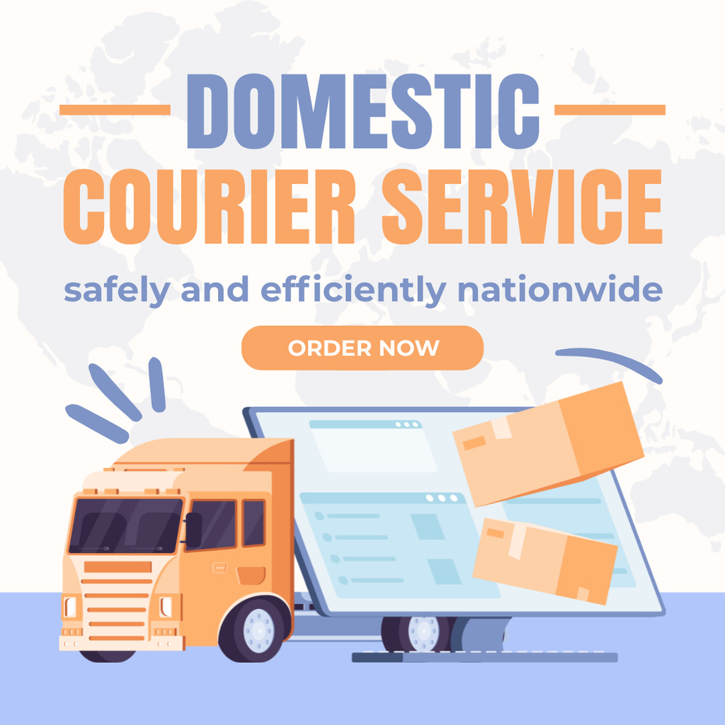 Nationwide Courier Services Instagram AD Design Template