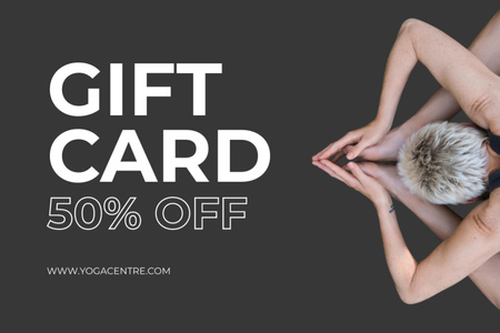Yoga Studio Discount Offer Gift Certificate Design Template