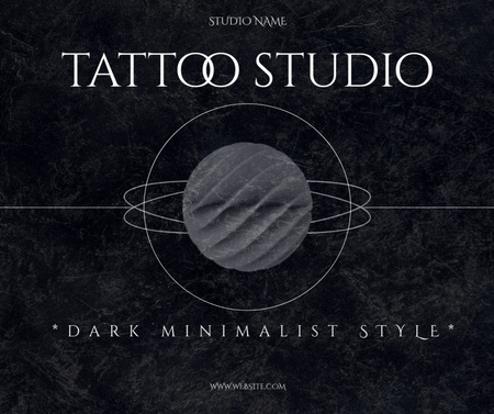Minimalistické umělecké tetování v nabídce studia Facebook Šablona návrhu