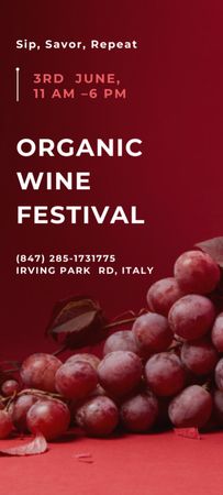 Platilla de diseño Wine Tasting Festival Announcement Invitation 9.5x21cm