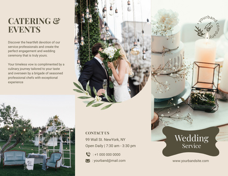 Platilla de diseño Wedding Catering Services Offer Brochure 8.5x11in