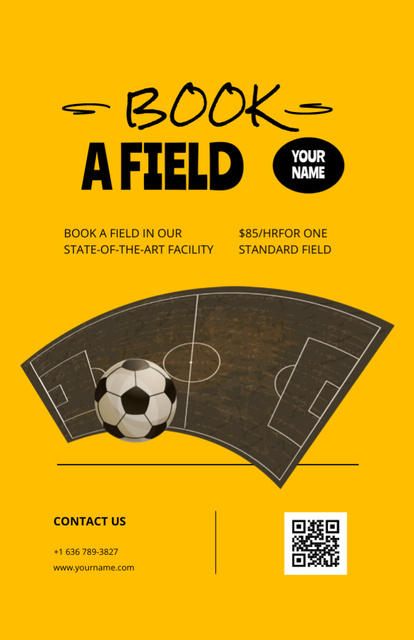 Offer Book Football Field for Teams Invitation 5.5x8.5in Design Template