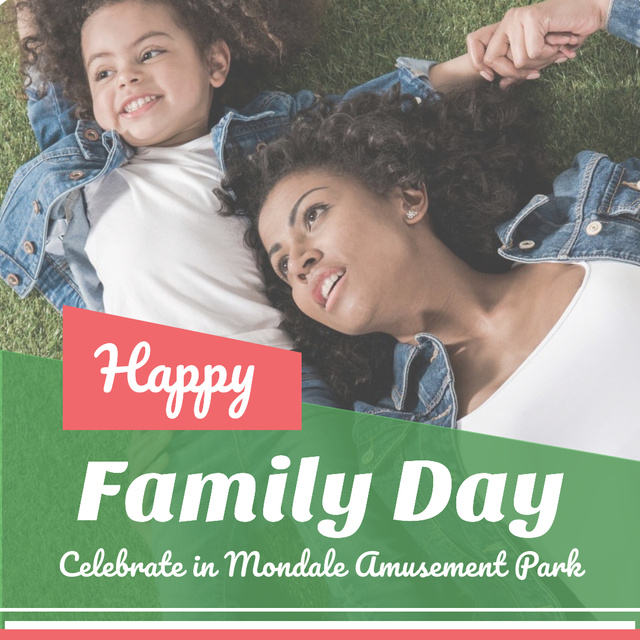 Template di design Mom hugging Daughter on Family Day Instagram AD