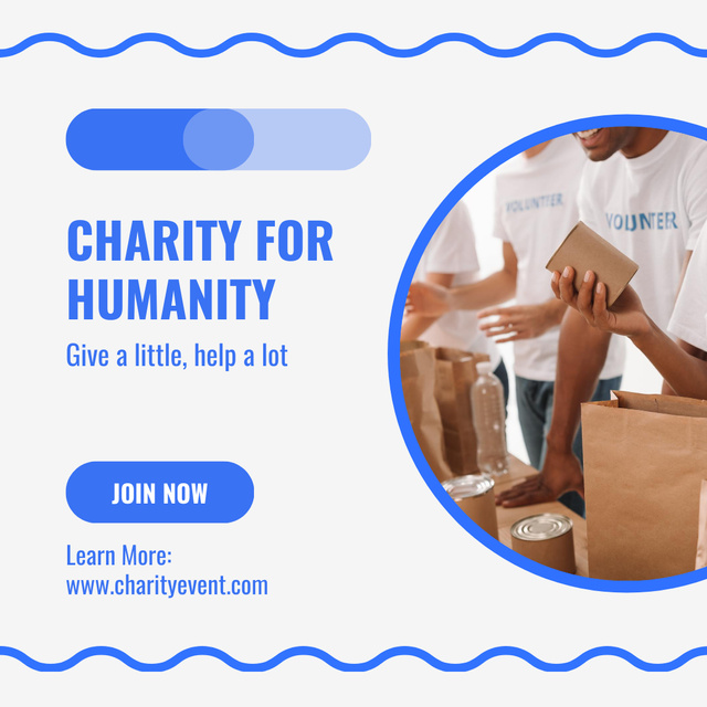 Platilla de diseño Charity for Humanity Instagram