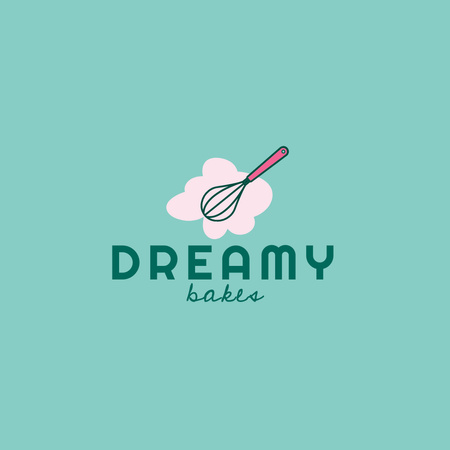 Template di design Bakery Ad with Whipping Cream Logo