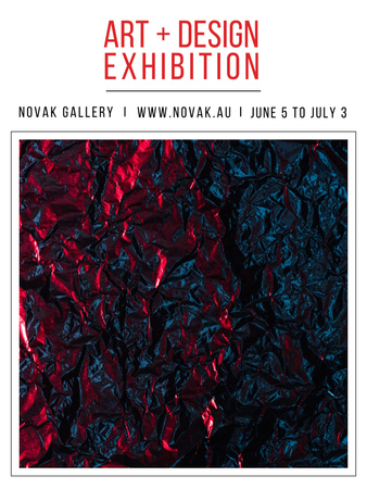 Szablon projektu Art Exhibition announcement Contrast Dots Pattern Poster US