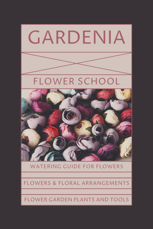 Ontwerpsjabloon van Pinterest van Flower School Ad