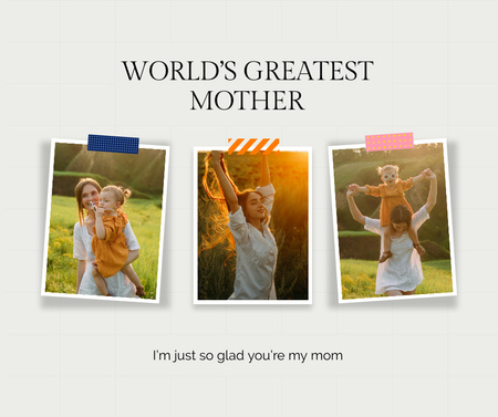 Ontwerpsjabloon van Facebook van Mother's Day Holiday Greeting