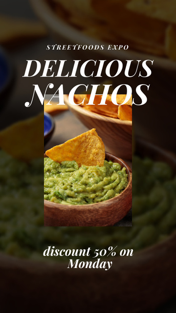 Delicious Nachos Discount Offer Instagram Story – шаблон для дизайну