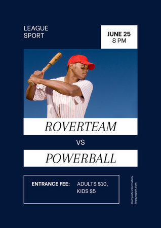 Plantilla de diseño de Baseball Tournament Announcement Poster 