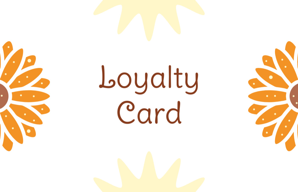 Szablon projektu Special Use Orange Loyalty Business Card 85x55mm
