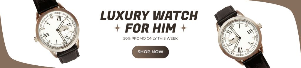 Offer of Luxury Watch for Him Ebay Store Billboard Πρότυπο σχεδίασης