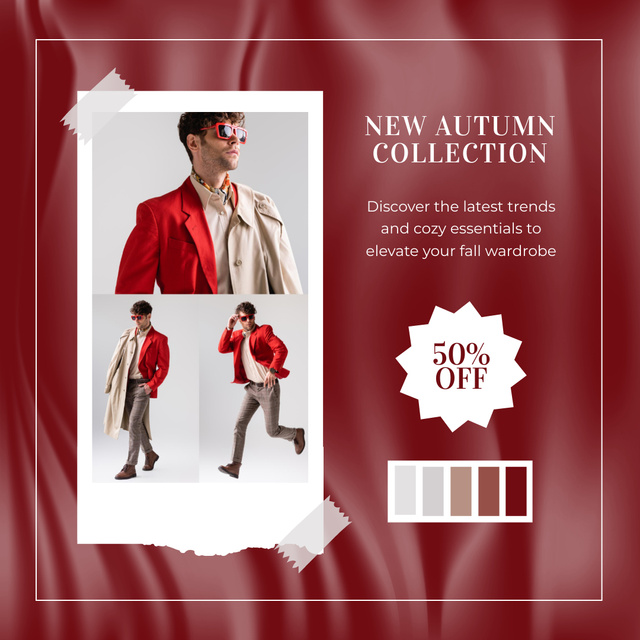 Template di design Trendy Male Fall Collection of Clothing Instagram