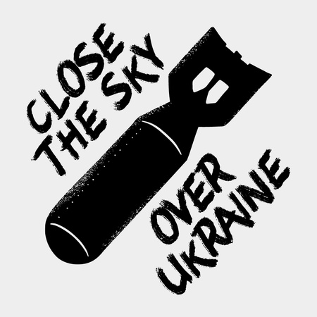 Designvorlage Close the Sky over Ukraine für Instagram