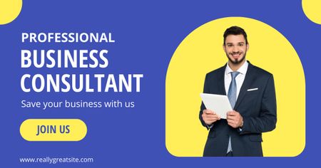 Professional Business Consulting Services Offer Facebook AD – шаблон для дизайну