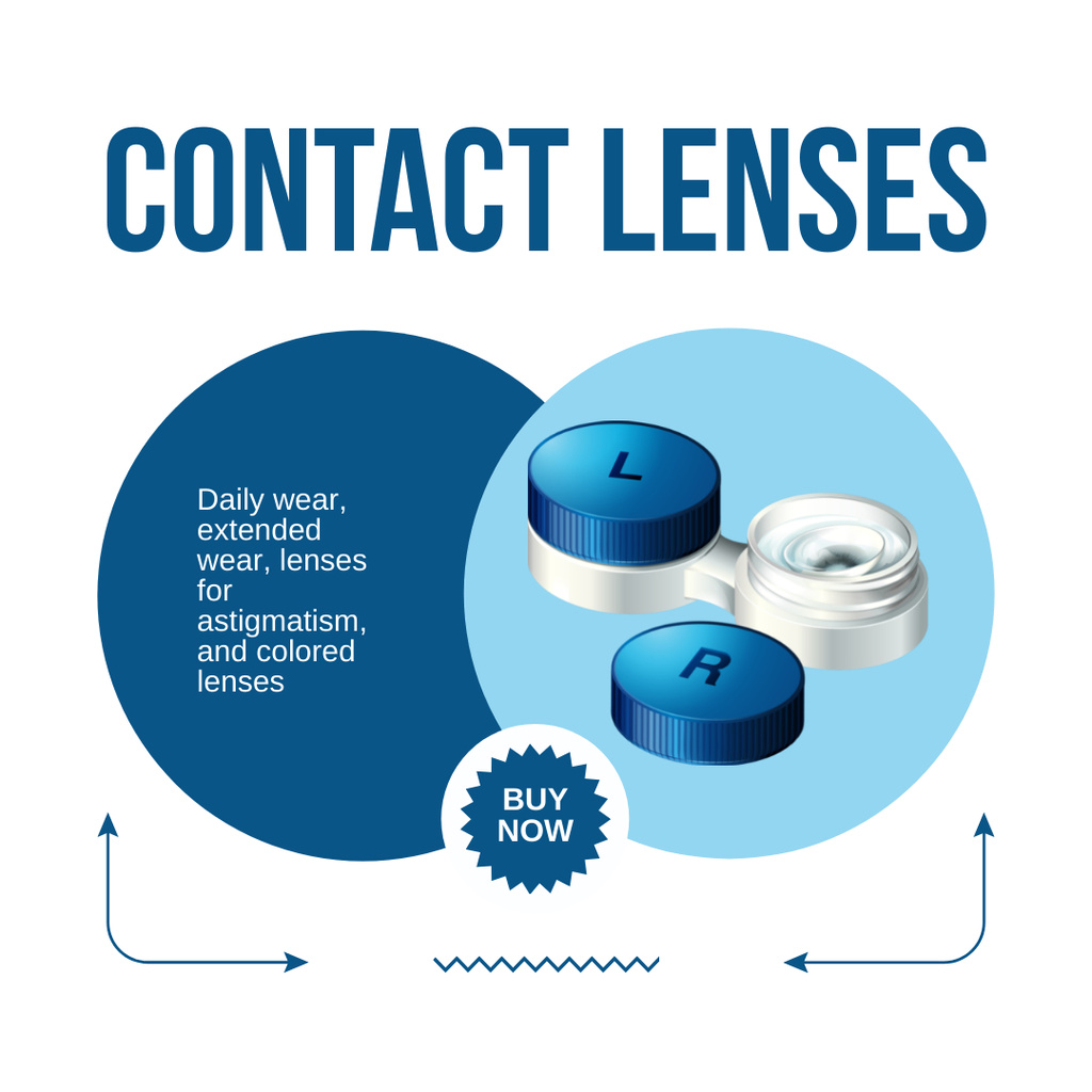 Offer of Corrective Contact Lenses for Every Day Instagram – шаблон для дизайна
