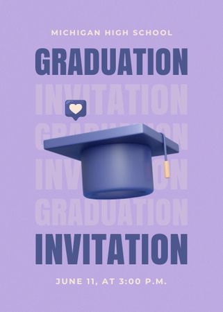 Platilla de diseño Graduation Party Announcement Invitation