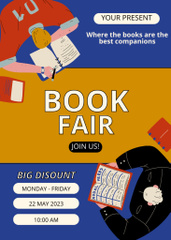 Illustration of Readers on Book Fair