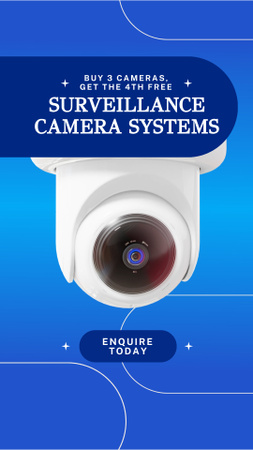 Rendeljen biztonsági kamerákat még ma Instagram Video Story tervezősablon
