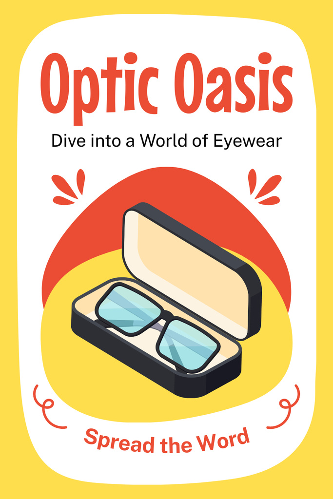 Template di design World of Glasses Ad with Stylish Accessories Pinterest