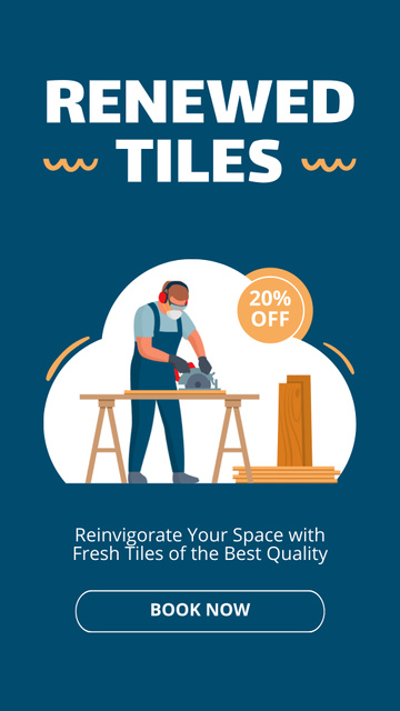 Renewed Tiles For Floors At Reduced Price Instagram Video Story Design Template