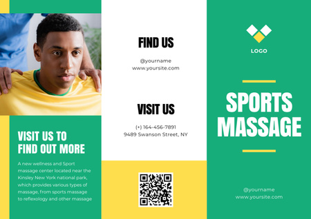 Template di design Sports Massage for Athletes Brochure