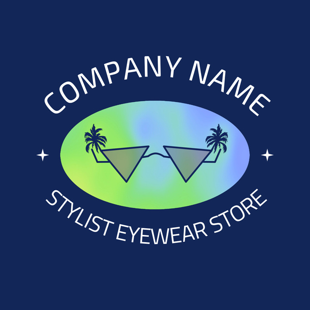 Stylish Sunglasses on Sale at Optical Store Animated Logo Design Template