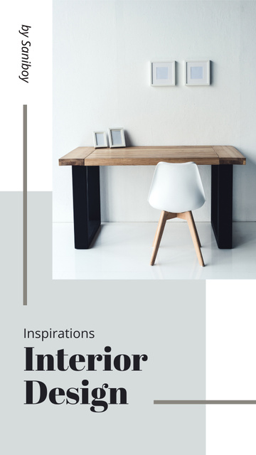 Interior Design Inspiration Grey and White Mobile Presentation tervezősablon