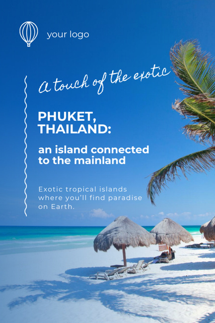 Designvorlage Exotic Vacations Offer für Postcard 4x6in Vertical