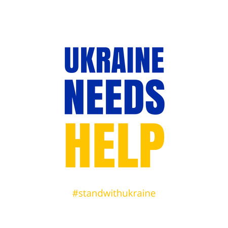 Template di design ucraina ha bisogno di aiuto Instagram