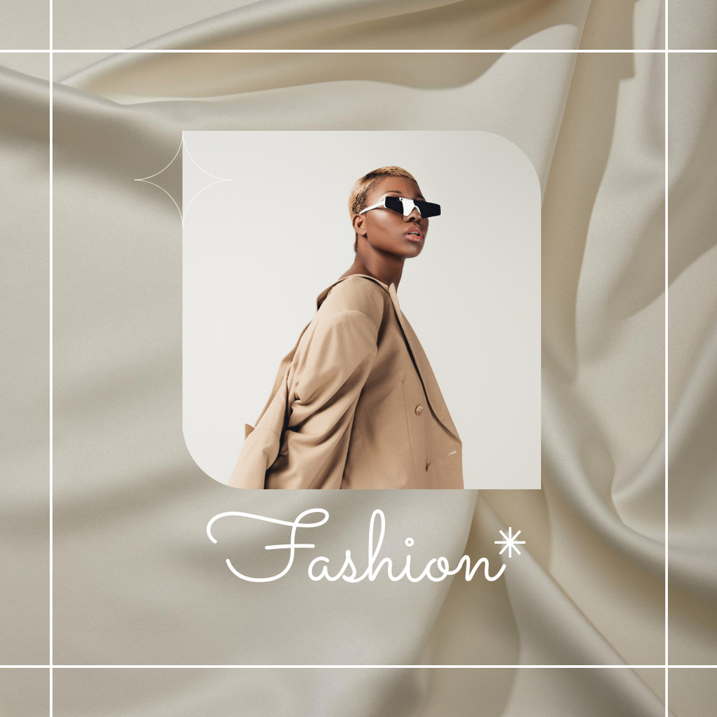 Chic Stylish Woman Features Classy Fashion Sale Ad Instagram Design Template