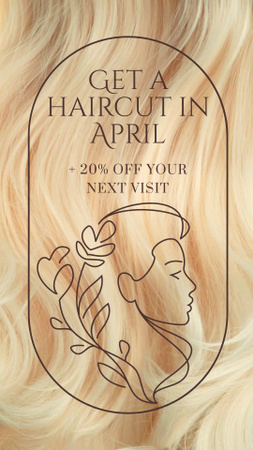 Plantilla de diseño de Professional Haircut With Discount Offer In Spring TikTok Video 