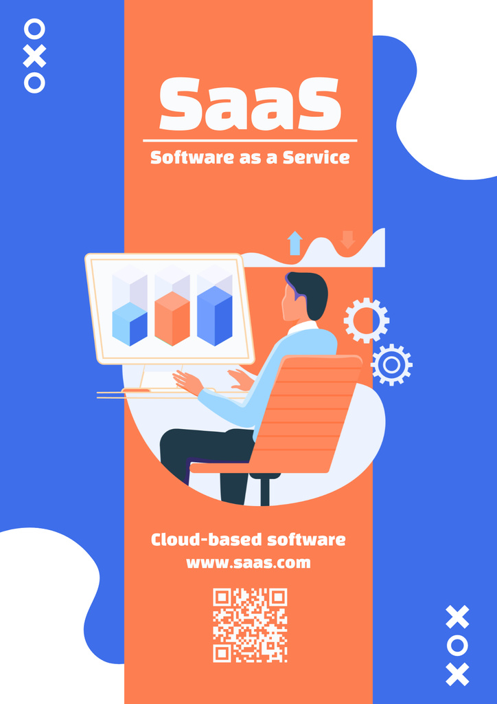 Software Services Ad Poster Πρότυπο σχεδίασης