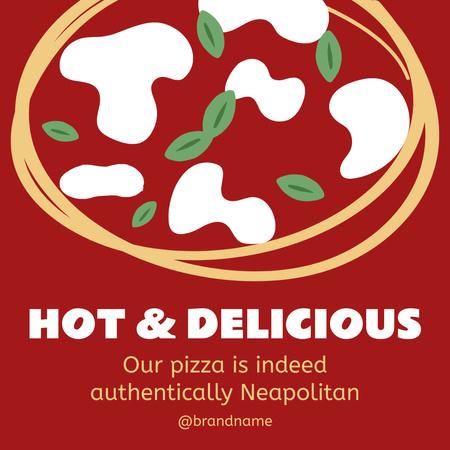 Designvorlage Delicious Italian Pizza Offer für Instagram