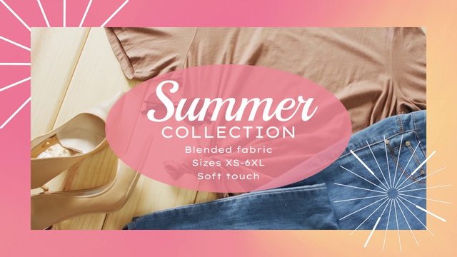 Full Range Of Size Summer Clothes Collection Full HD video Šablona návrhu